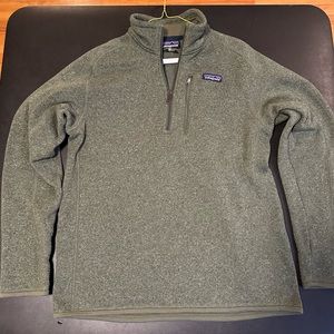 Men's Better Sweater® 1/4-Zip Fleece, M, Industrial Green